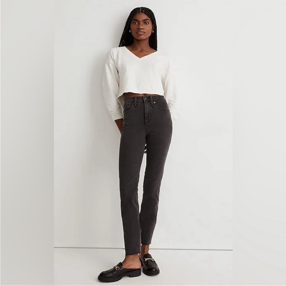 Madewell Black Mid-rise Stovepipe Jeans Sz 25